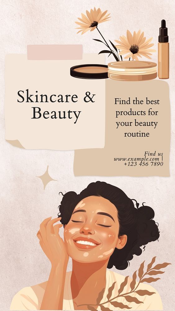 Skincare & beauty Facebook story template